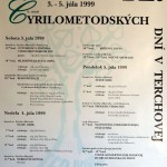 Cyrilometodské dni 1999 - plagát